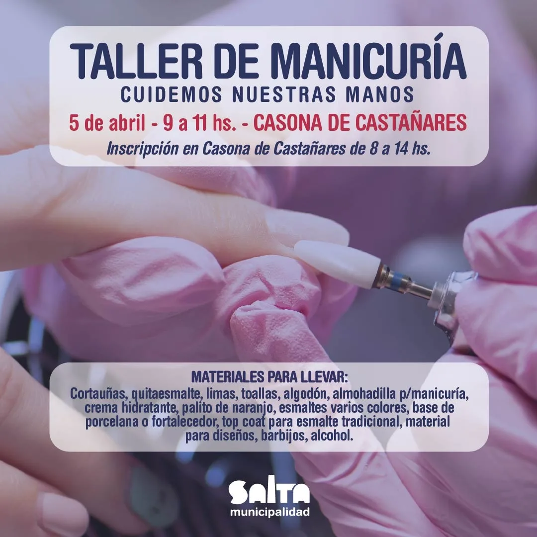 manicura curso flyer