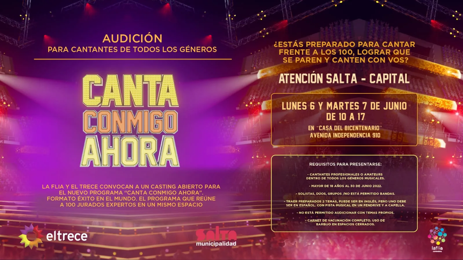 Canta conmigo flyer