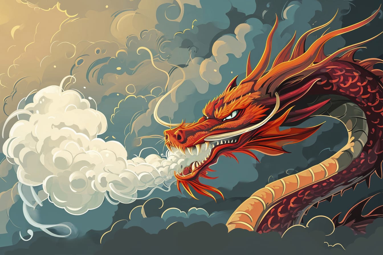mural dragón