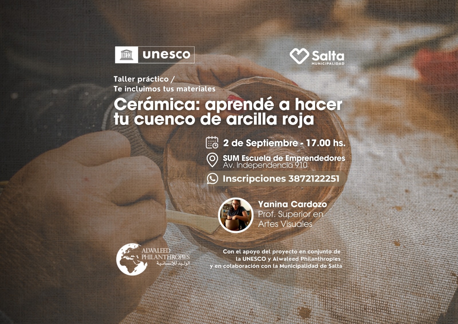 curso de cerámica flyer