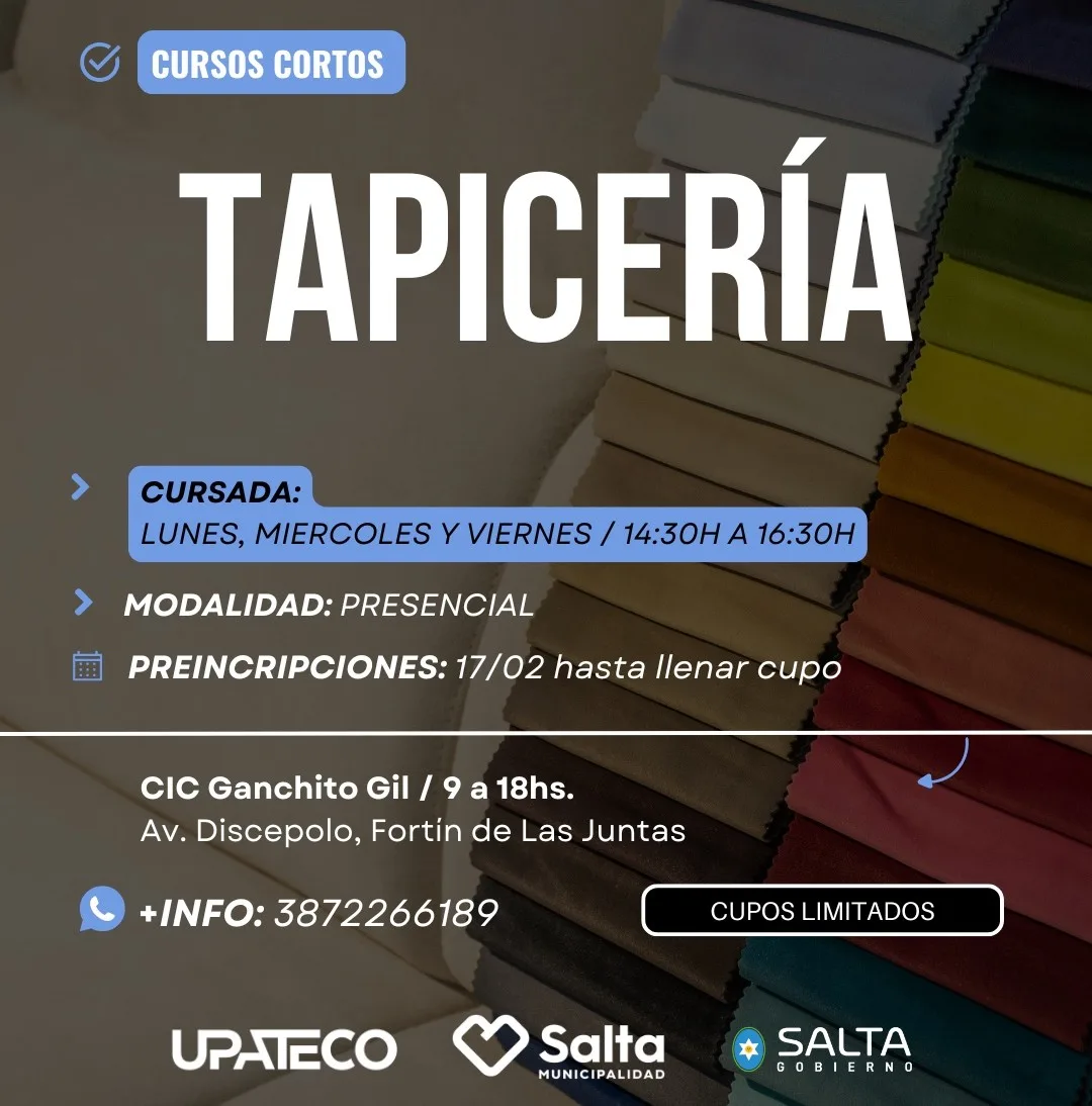 curso upateco tapicería