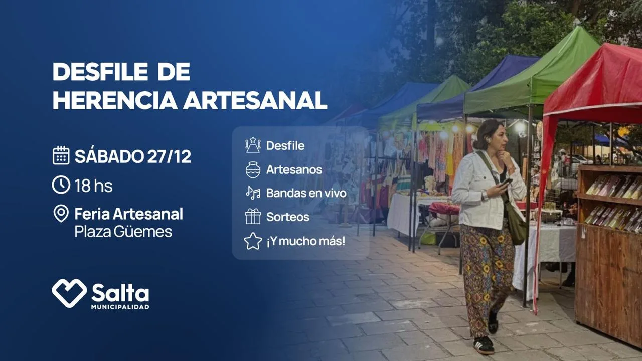 horizontal flyer desfile herencia artesanal