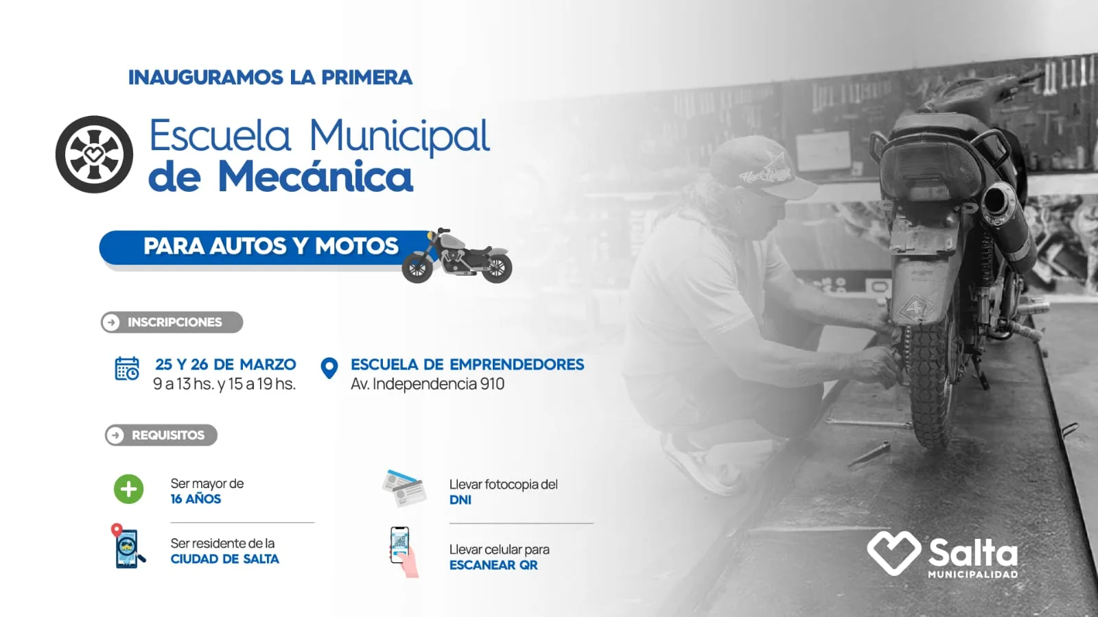flyer mecánica de motos