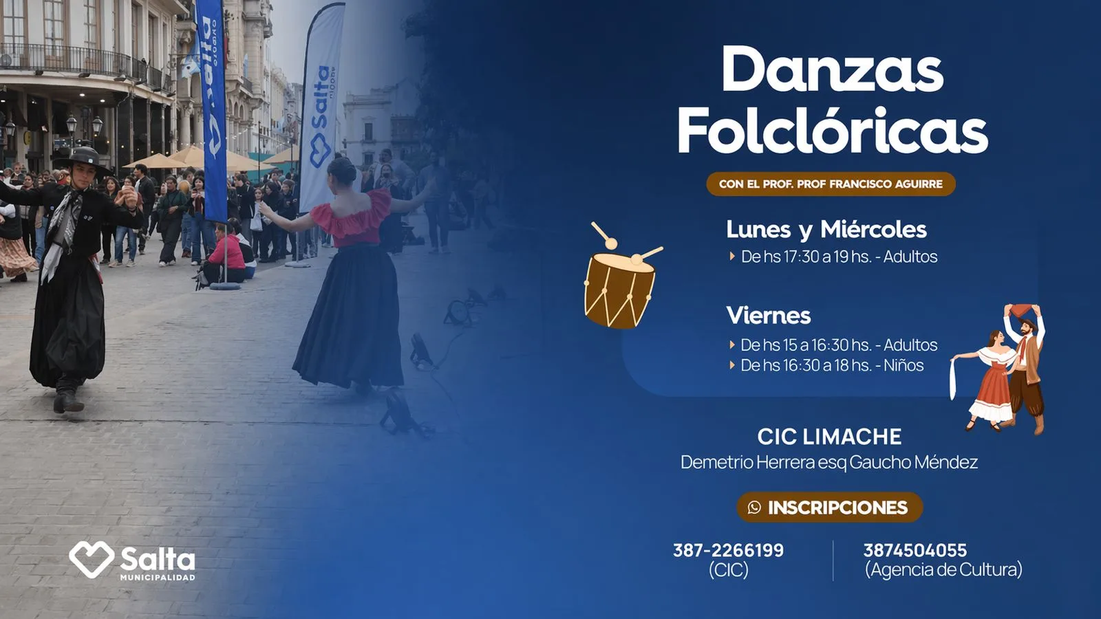 flyer horizontal nuevo horario folclore