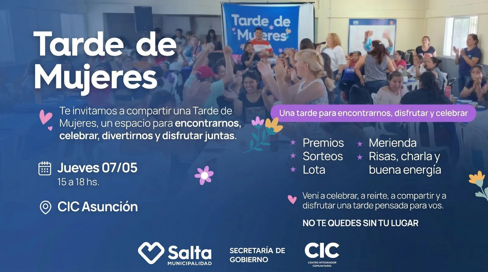Tarde de mujeres flyer mayo