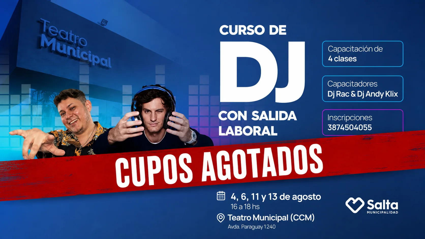 Flyer horizontal cupos agotados