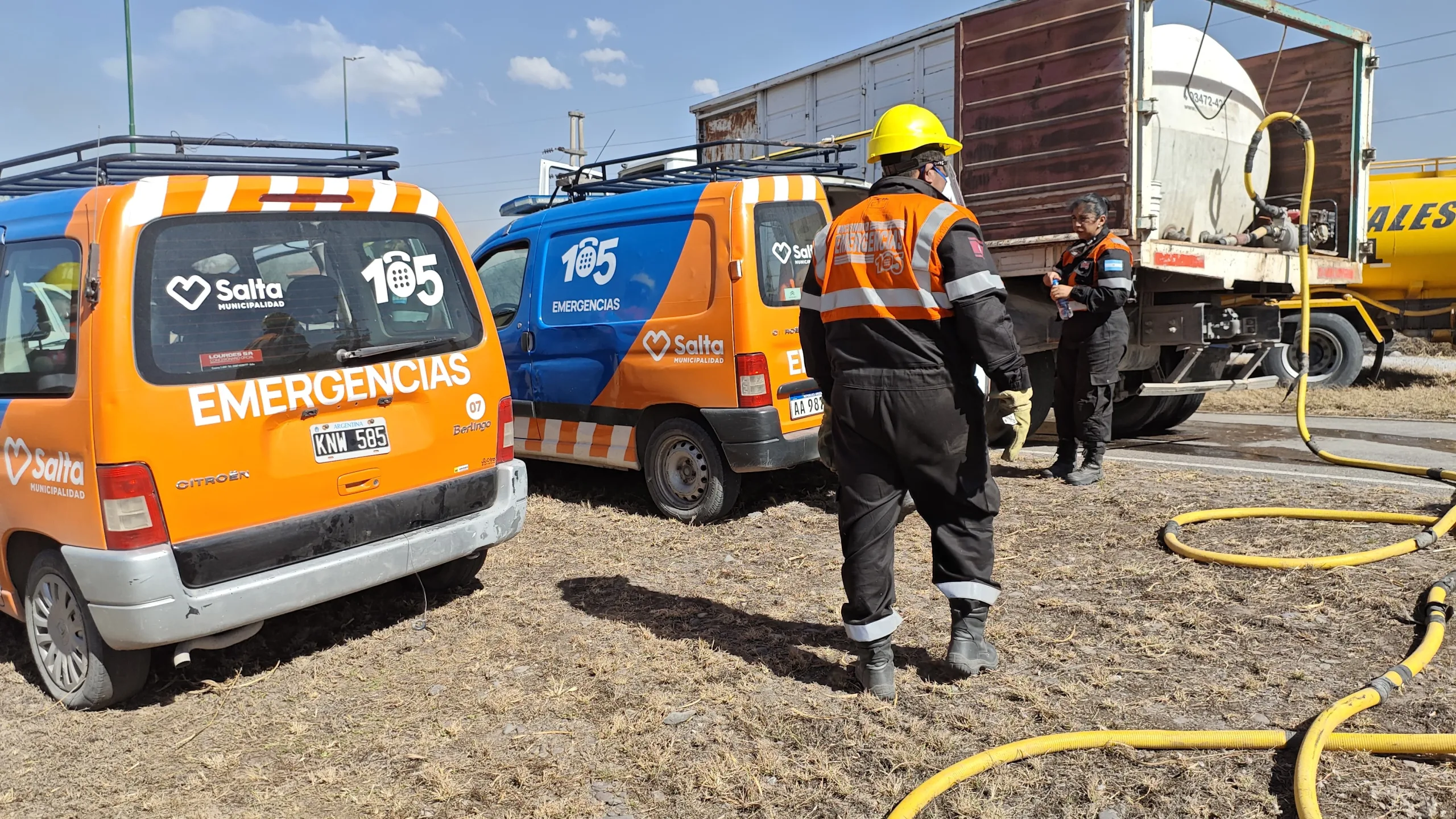 incendio en San Luis y corte de tránsito (3)