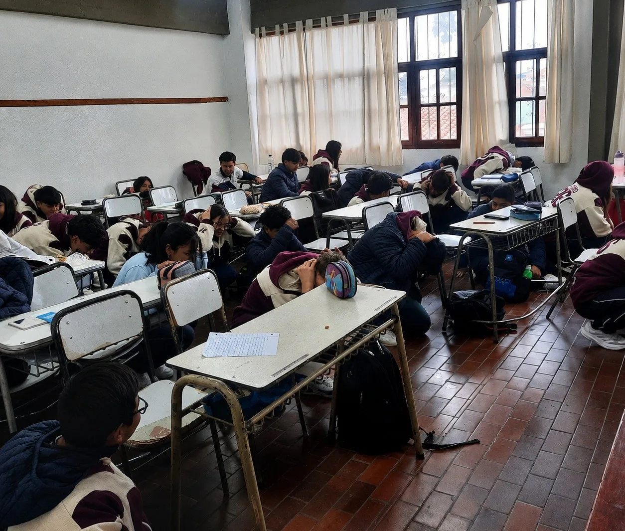 simulacro sismo Américo Vespucio 2